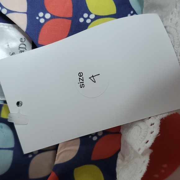 Little Miss Marmalade Apple Print Tiered Dress Size 4 NEW WITH TAGS - Picture 6 of 9